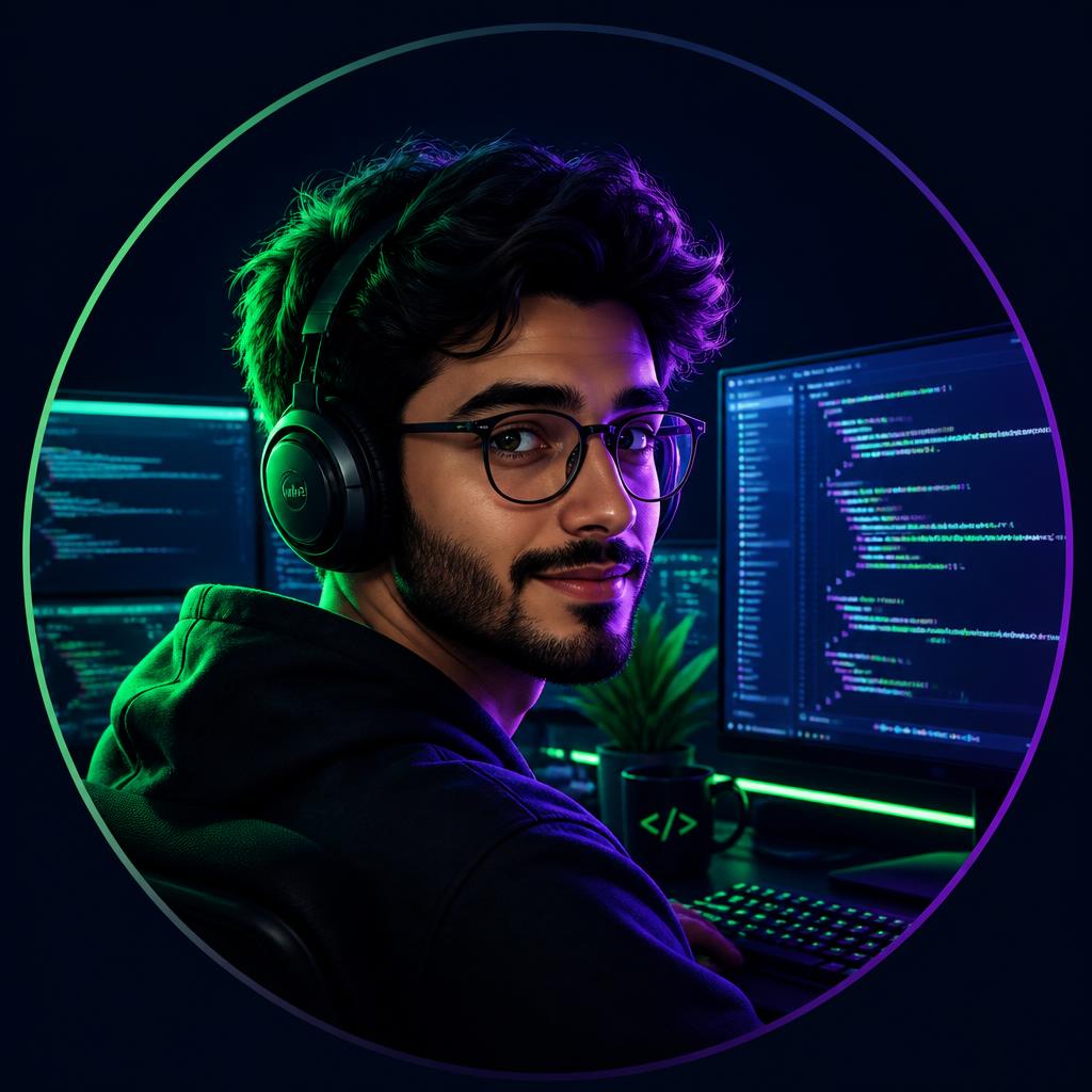 Developer at work — coding setup